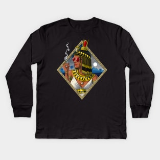 Egyptian Goddess Isis Hippie Stoner Kids Long Sleeve T-Shirt